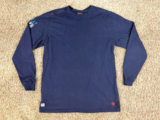 Ariat FR Cat 2 2112 Fire Resistant Mens Long Sleeve T Shirt Size Large Navy Blue