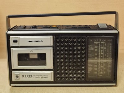 Grundig C3200 Portable Cassette Recorder Radio Vintage Audio Player *As is*