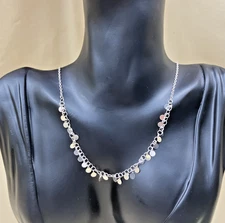 Giani Bernini Polished Dangle Disc Link Chain Necklace Sterling Silver MSRP $125