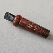 Vintage P.S. Olt Crow Call Model No. V-16 Red Swirl