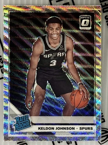 2019-20 Panini Donruss Optic - Rated Rookie Keldon Johnson #186 Wave Prizm (RC)