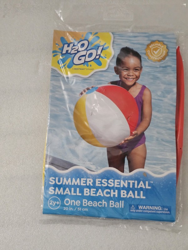 H2OGo! Summer Essential Small 20" Inflatable Multicolor Beach Ball Swim Pool Fun