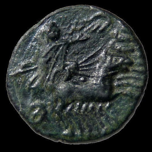 First Coin Christian Image CONSTANTINE The Great in Chariot & God reaching Hands - Picture 7 of 11