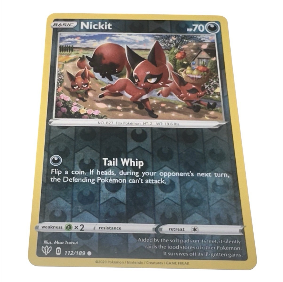 Nickit Reverse Holo 112/189 Darkness Ablaze - NM Pokémon - Buy 3 Get 2 Free