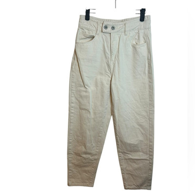 Vero Moda Cream High Waisted Tapered Leg Jeans Women's Size Medium