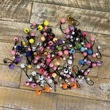 Vintage Twin Bead Ponytail Holders Lot Hair Ties Elastic Knocker Ball Bubbles