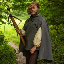 Mytholon Raven Cape Wolle Grau Larp Mittelalter Reenactment #29005
