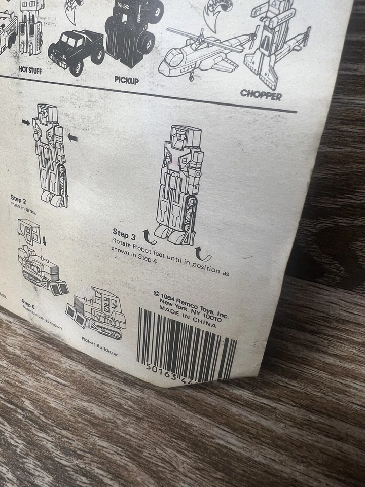 Nuevo Robot Bulldozer Transformador Remco Zybots De Colección Coleccionable Nuevo 1984 Foto 3 de 4
