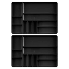 Ernst 2 Pack Toolbox Drawer Organizer Trays 10 Compartments Stackable Sturdy ...