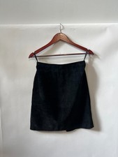 VTG 90s The Limited, Genuine 100 LEATHER Skirt, Size Small, Black Mini 