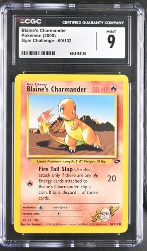 Blaine's Charmander (Unlimited) graded CGC 9 for sale on eBay