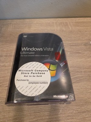 Microsoft Windows Vista Ultimate Full 32 Bit & 64 Bit DVDs SEALED