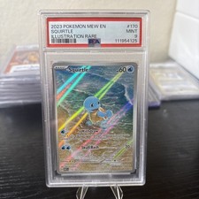 2023 PSA 9 Squirtle #170 Illustration Rare Pokémon TCG Scarlet & Violet Mew 151