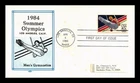 US COVER SUMMER OLYMPICS LOS ANGELES GYMNASTICS AIR MAIL FIRST DAY ISSUE