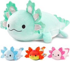 4Pcs Axolotl Plush, Large Salamander Stuffed Animal Mommy 24" with 3 Babies in T