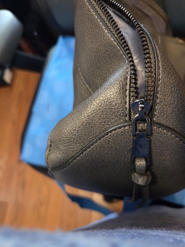 REALER Lrg Designer Hobo Bag Bucket Bag Dark Gray Shoulder Bag zippers/pockets - Picture 3 of 6