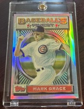1993 Topps Finest Refractor #73 Mark Grace Cubs