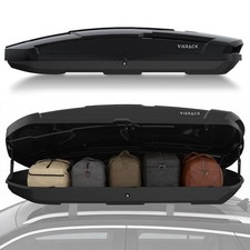 26 ft Heavy Duty ABS Vehicle Roof Top Storage Box Cargo Luggage Carrier 2 Locks