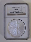 2004 AMERICAN SILVER EAGLE COIN $1 NGC MS69 BROWN LABEL SKU 3562551-278