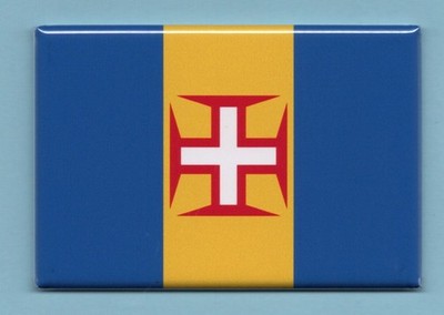 MADEIRA *2X3 FRIDGE MAGNET* FLAG BANNER NATIONAL SYMBOL DESIGN COLOR COUNTRY