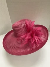 $108 Bellissima Spring Summer Easter Church Wedding Derby Hat  BH312402 Fuchsia