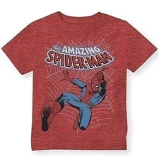 Marvel Boys Spider-Man Short Sleeve T-Shirt - Toddler to Big Boys Sizes 2T-2XL