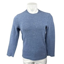 Banana Republic Men's Blue Waffle Knit Long Sleeve Crew Neck Sweater Top Size M