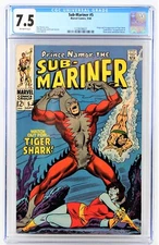 SUB-MARINER #5 1968 COMIC CGC 7.5 OW PAGES FIRST APP TIGER SHARK, DIANE ARLISS