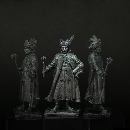 Ukrainian Getman Figure Tin Toy Soldier Cossacks Warriors Miniature Statue 1/32 - Picture 2 of 5