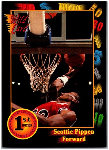 1991-92 Wild Card #83 Scottie Pippen - HOF FREE SHIPPING! - Picture 1 of 2
