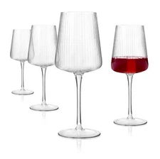 Artland Soho Optic Goblet, Set of 4 - Clear