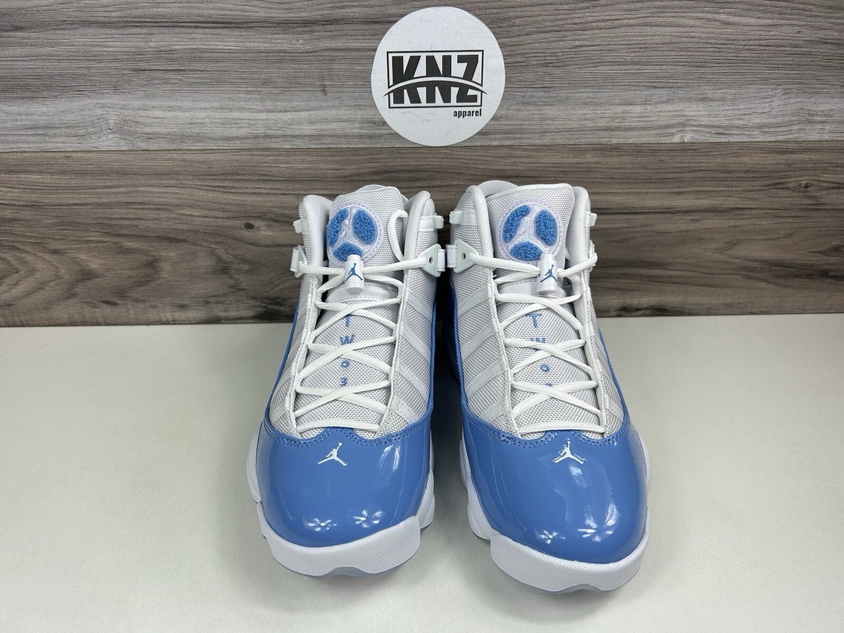 Nike Air Jordan 6 Rings White Valor Ice Blue UNC | size 10 