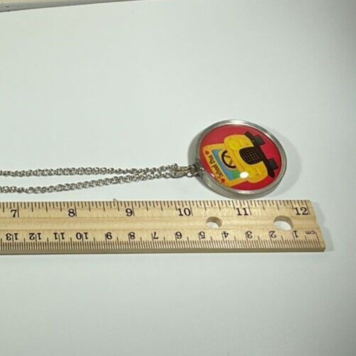 Vintage RARE School Bus/School Days Necklace Unisex Bus Driver Charm Pendant image 8