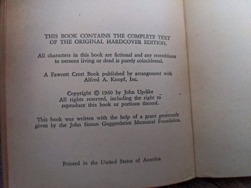 The Rabbit Quartet: Rabbit, Run by John Updike 1960, Paperback - Picture 4 of 5