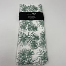 Lauren Ralph Lauren Kitchen Towels Christmas Holiday Pine Set of 2 Cotton