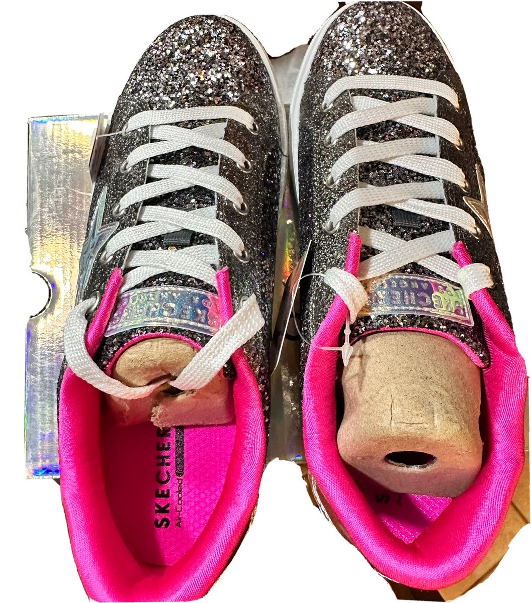 Skechers street Los Angeles Sparkle Memory Foam Gun Metal Skechers street Los Angeles Sparkle Memory Foam Gun Metal