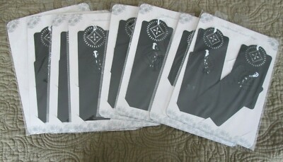 8 Pkg Target Scrapbooking Chalkboard Diecut Tags-Black with White String-5''x2.5''