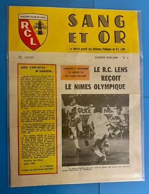 FOOTBALL PROGRAMME MATCH RC LENS NIMES 02/11/1979 SANG ET OR n° 04 BOLLAERT - Photo 1/4