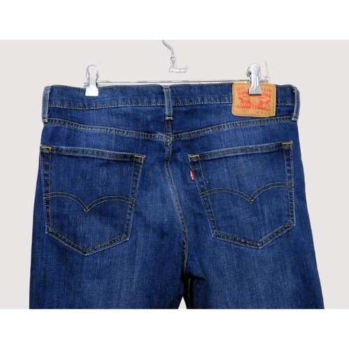 Vaqueros Levis 527 36 x 30,5 azul mezclilla lavado oscuro corte elástico mezcla de algodón - Imagen 4 de 6