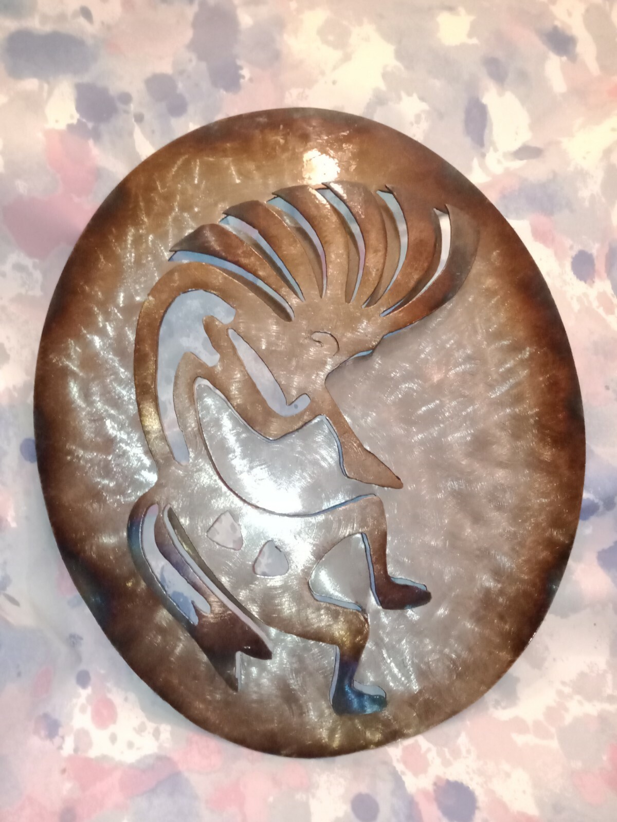 Rare Beautiful Large Kokopelli Dancer Native Heavy St… Gem