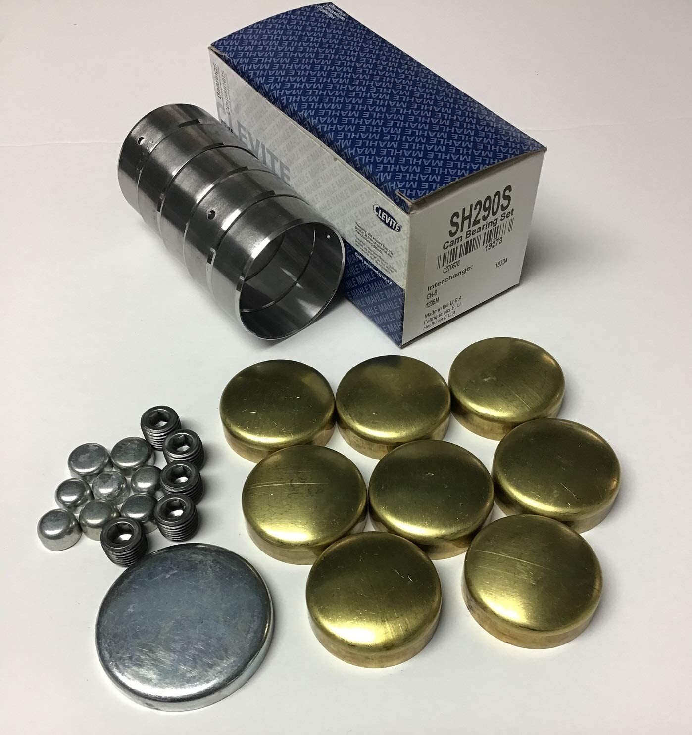 New Cam Bearings & Brass Freeze Plugs Fits 19682003 sb Chevy 283350