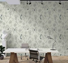 3D Butterfly Floral Wallpaper Wall Mural Removable Self-adhesive Sticker4582