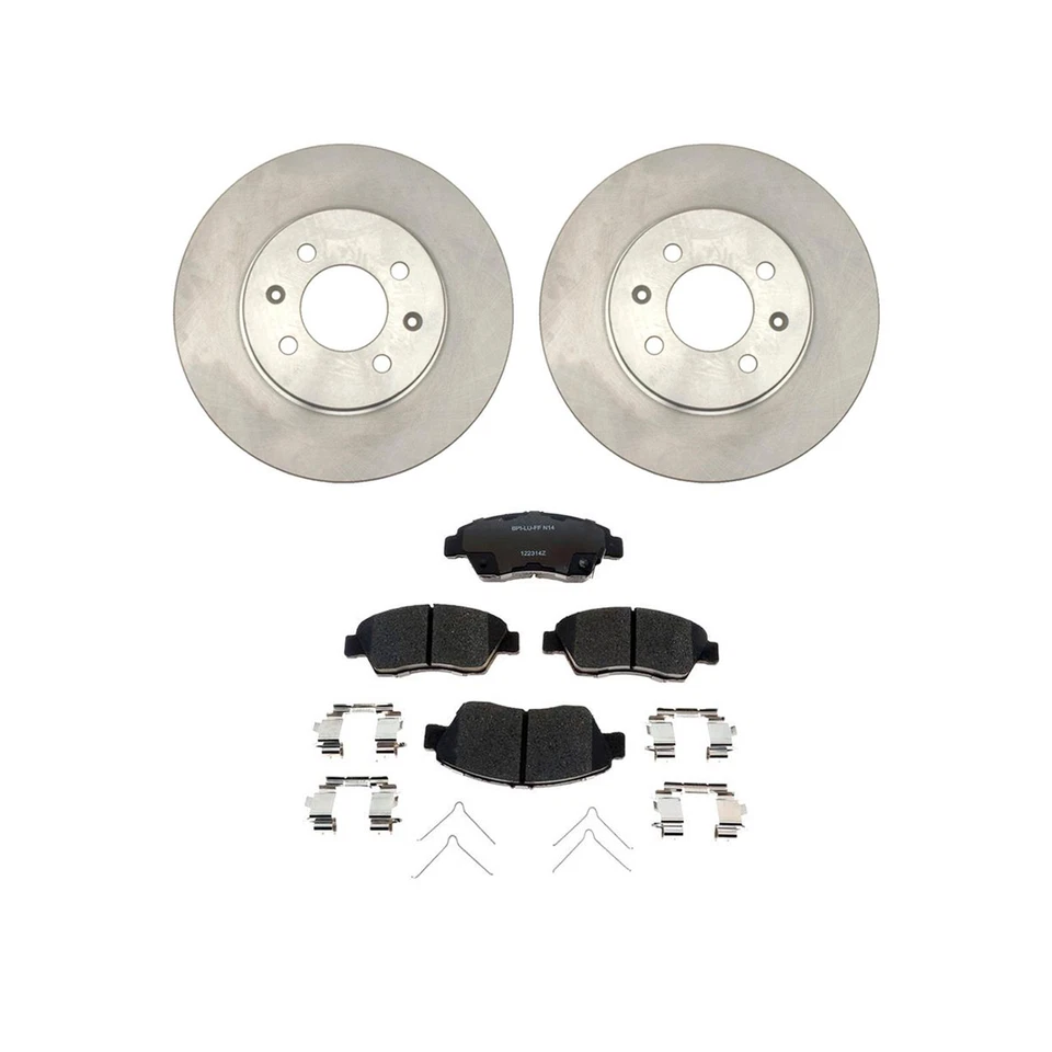 Rotores de freno delanteros y pastillas de freno de cerámica con herrajes para Honda Fit 2010 Foto 2 de 4