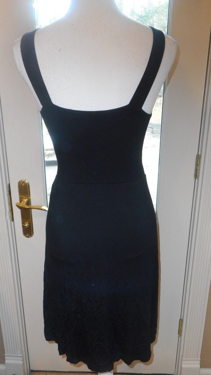 ANTHROPOLOGIE BY VELVET Sz S Black Rhinestones V-Neck Empire Waist Dress |  eBay UK