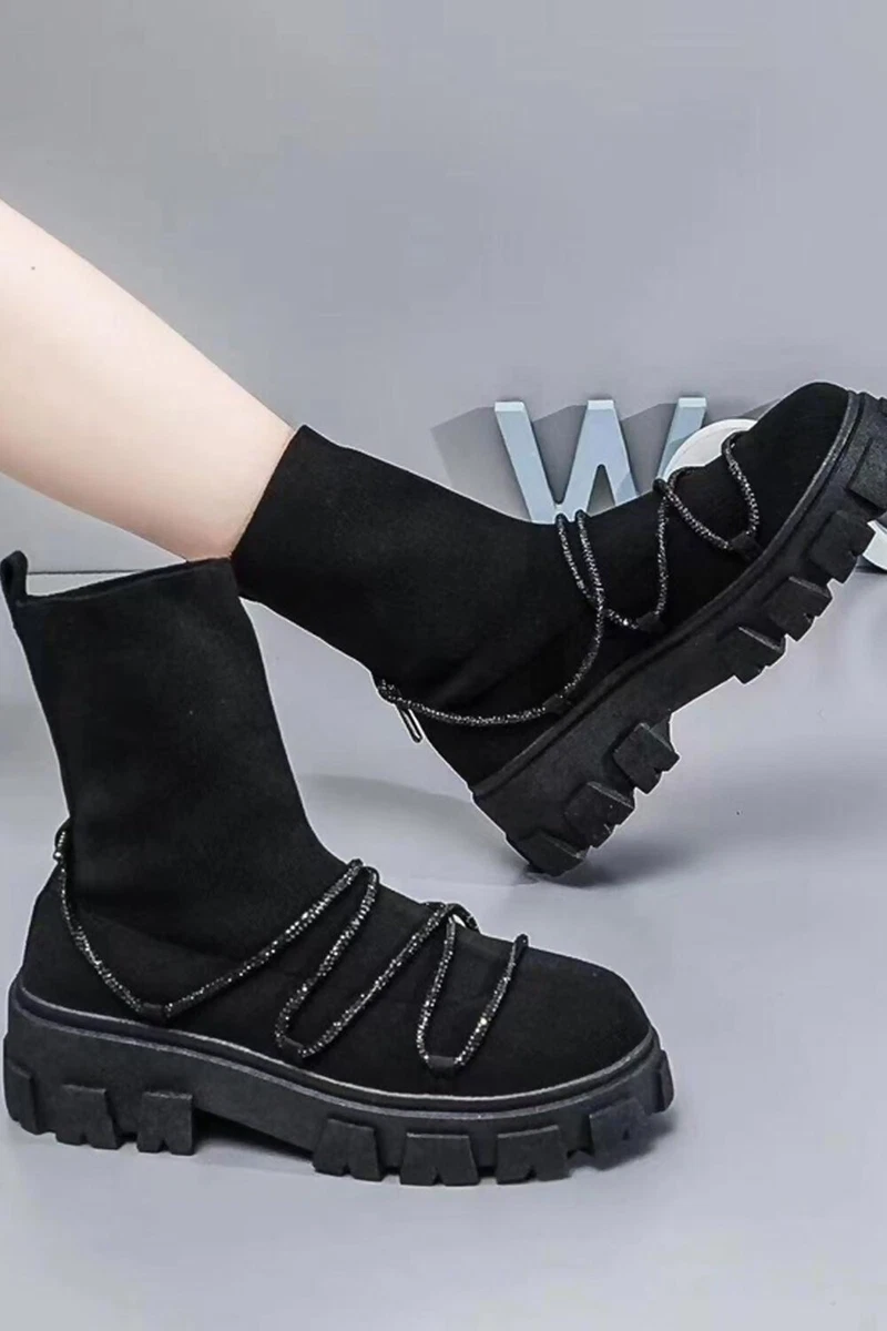 Diamante sock deals boots