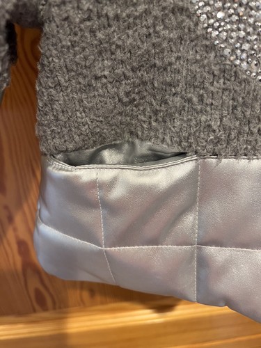 Girls Italian Designer Ella.b Silver Wool Glitter Jacket RRP €289 BNWT Size 2 Y - Picture 3 of 12