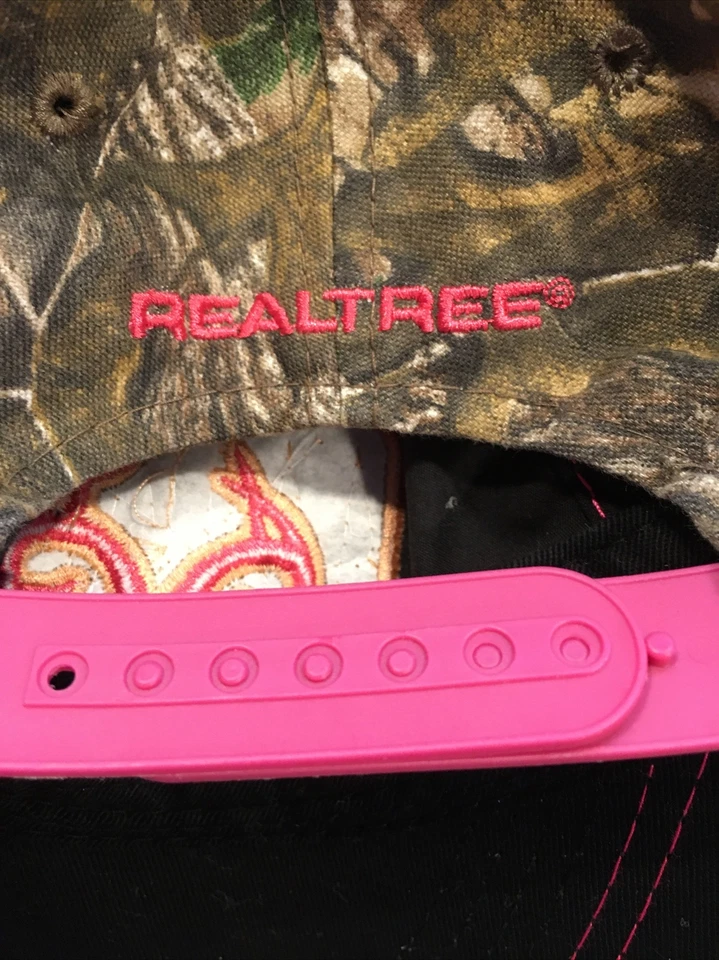 Realtree Women's Antler Snapback Camo & Pink Adjustable Hunting Baseball Cap Hat - Image 4 of 4