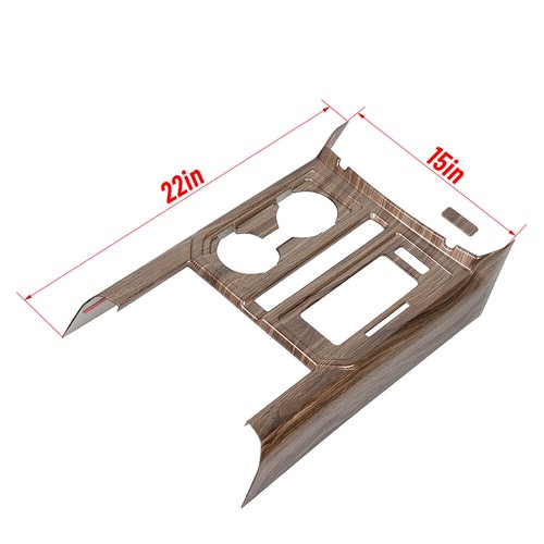 Panel de cambio de marchas y portavasos cubierta embellecedor para Ford F150 2015-20 piezas de grano de madera - Imagen 6 de 8