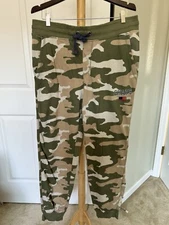 Chaps Mens Lounge Jogger Pants Green Camouflage Causal