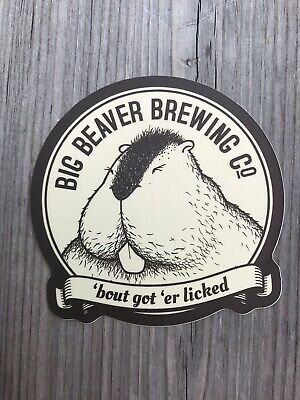 Shaved Beaver Brewing Company Sticker Brewery Micro Beer Terre Haute Indiana
